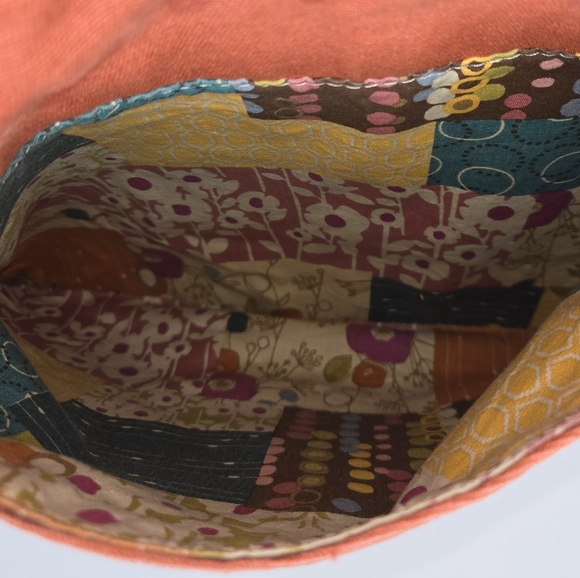 Vintage Fossil Orange Canvas Handbag - Picture 8 of 11